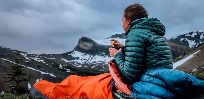 Woman wearing Montane jacket on mountain